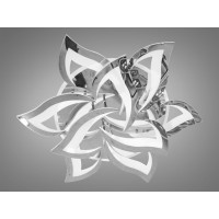 Сучасна декоративна люстра під стелю led з пультом, 115W, хром Diasha 8146/6+3HRLED3colordimmer