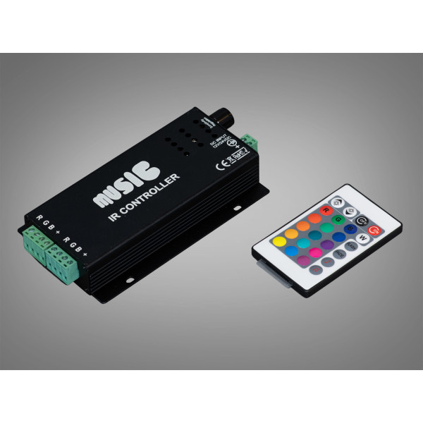 Музичний контролер з ДУ для RGB стрічки Diasha PC-H2-RGB-mus-24KEY-IR