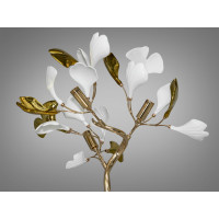 Дизайнерська настільна лампа з керамічними елементами, 3 лампи, золото Diasha 7161-3TGD