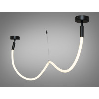 Світлодіодна підвісна люстра Мотузка, 17W, черная люстра Diasha 9610-1500BK