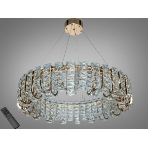 Підвісна люстра LED кришталева 83Вт золото пульт Diasha 559/800G