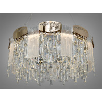 Гармонійно збалансована кришталева світлодіодна люстра, 55 Вт Diasha 9152-600G