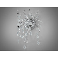 Настінний кришталевий світильник сателіт на 2 лампи, хром Diasha 608-BCH