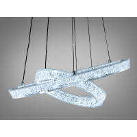 Підвісна люстра LED три кільця золото 125 Вт Diasha 1712/500+300BK