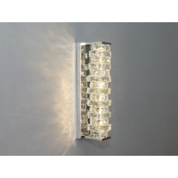 Вражаючий настінний кришталевий LED світильник, 14W, хром Diasha F3820-120x460