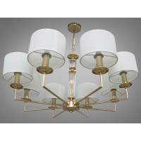 Люстра в зал с абажурами 8 ламп Е14 Diasha 1015/8G