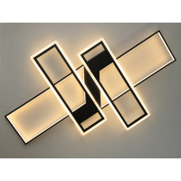 Сучасна чорна стельова LED люстра з пультом, 140 Вт Diasha 5601/BBK