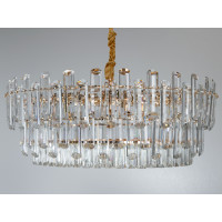 Багата підвісна кришталева люстра для вітальні, 16 ламп, золото Diasha 2020/800SGD Багата підвісна кришталева люстра для вітальні, 16 ламп, золото Diasha 2020/800SGD