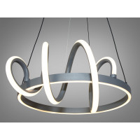 Сучасна дизайнерська лінійна світлодіодна люстра на кухню, 40 Вт, сіра Diasha 2361-50GR