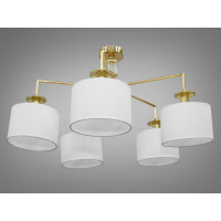 Ефектна люстра з абажурами на 5 ламп, золото Diasha 1016/5G