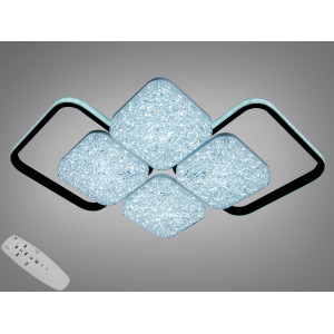 Люстра стельова Diasha LED біла чорна 130W димер Diasha 9099/4+2BK