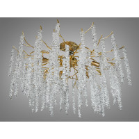 Люстра стельова серія Гліцинія золото 9 ламп E14 кришталь Diasha A605-800GD