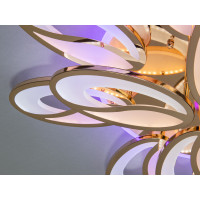 Люстра в зал с пультом 190Вт, золото Diasha 8090/8+4GLED3colordimmer