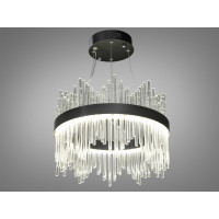 Красива підвісна кришталева світлодіодна люстра, 90 Вт, чорна Diasha 839/400PB