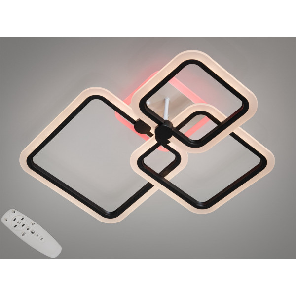 Пристельова світлодіодна люстра з пультом, димером, 65W, біла Diasha A8208/3BKLED3colordimmer