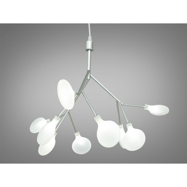 Люстра підвіс Світлячок сатиновий хром 9 ламп  Diasha 887-9ASL