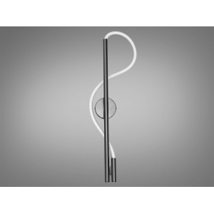 Сучасний настінний світлодіодний світильник Мотузка, 14W, чорний хром Diasha 9607-BHR