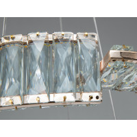 Світлодіодна люстра золото 103 Вт 2 кільця Diasha 561/600+400G