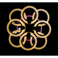 Люстра в зал или спальню светодиодная современная Splendid-Ray 2850176/4+4+A LED (CHROME) 