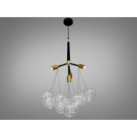 Люстра підвіс у стилі Loft на 4 лампи, золото Diasha 7501/4GD