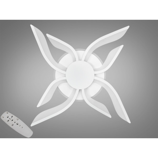 Стельова led люстра кільця з пультом, диммером, підсвіткою, 40W, біла Diasha 2481/4+4WHLED3colordimmer