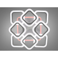 Люстра LED 8060 сіра 110Вт 8 плафонів пульт Diasha AS8060/4+4GRLED3colordimmer