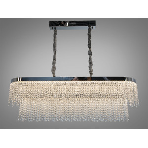 Підвісна кришталева світлодіодна люстра,110 Вт, золото Diasha 376-L1000x300CH