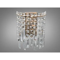 Заворожуючий кришталевий настінний світильник, 2 лампи, золото Diasha 9708-2BSG