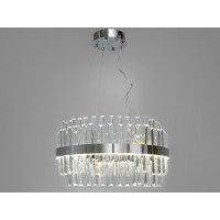 Фантастична кришталева led люстра підвіс на кухню, 110 Вт, хром Diasha 840/500CH