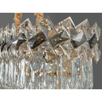 Унікальна підвісна кришталева люстра овальної форми,12 ламп, золото Diasha 6309-800x300SGD