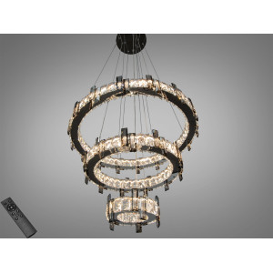 Кришталева світлодіодна люстра-підвіс, 70W Diasha 7967/600+400+200CH