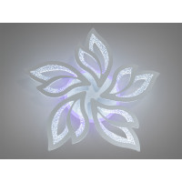 Стельова світлодіодна люстра з пультом, диммером та підсвіткою, 80W Diasha 2455/5WHLED3colordimmer