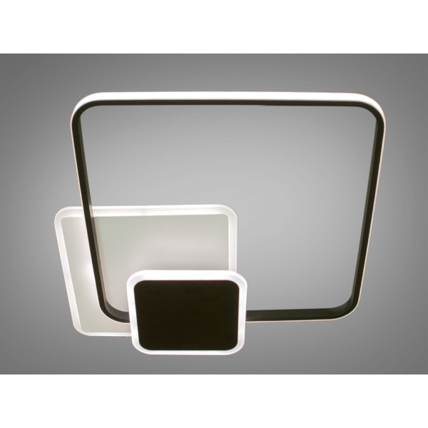 Світлодіодна люстра 2124BKDIM чорна з димером 95W Diasha 2124WH+BK