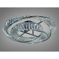 Інноваційна кришталева світлодіодна люстра на тросах, 110 Вт, хром Diasha 562/600+400CH