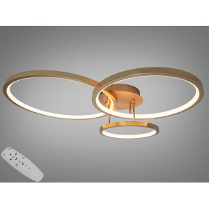 Світлодіодна стельова люстра чорна 120W чотири квадратні плафони Diasha 2556Gdimmer