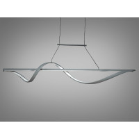 Лінійна світлодіодна люстра підвіс для ресторанів, 50W, сіра Diasha 2362-120GR