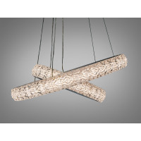 Вишукана світлодіодна люстра підвіс з пультом, димером, 120 Вт, золото Diasha D2518-600+400WHdimmer