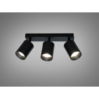 Накладний чорний циліндричний точковий світильник направленого світла Diasha PB-3