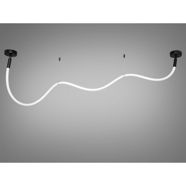 Трендова підвісна світлодіодна люстра Шланг, 22Вт, чорний Diasha SY9610-2000BK Трендова підвісна світлодіодна люстра Шланг, 22Вт, чорний Diasha SY9610-2000BK