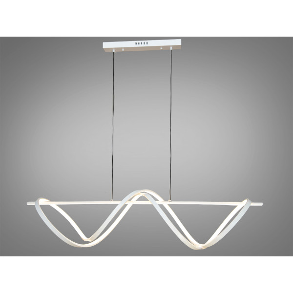 Інноваційна лінійна лед люстра підвіс в зал, 84W, біла люстра на тросах Diasha 2263-120WH Інноваційна лінійна лед люстра підвіс в зал, 84W, біла люстра на тросах Diasha 2263-120WH