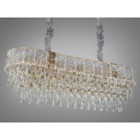 Люстра хрустальная в зал 10 ламп, золото Diasha D893-900x300G