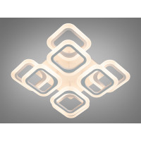 Стельова LED люстра на пульту з димером, 120W, біла Diasha HAS8060/4+4WH