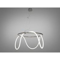 Сучасна новинка, підвісна світлодіодна люстра Шланг, 48W, хром Diasha SY9752-D800CH