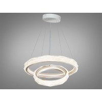 Підвісна люстра LED Diasha шампань 2 кільця 90 Вт Diasha MD3528/600+400CG