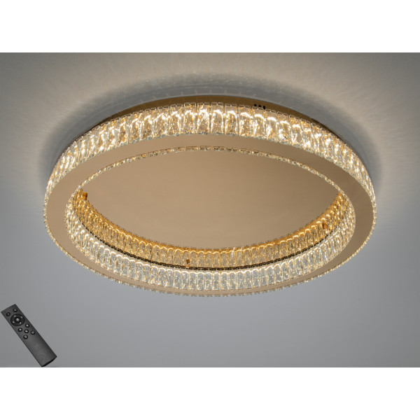 Стельова LED люстра 100Вт золото з пультом Diasha 587/800G