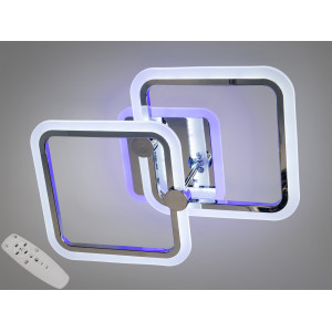 Стельова світлодіодна люстра з пультом, димером, 50W, хром Diasha A8208/2HRLED3colordimmer