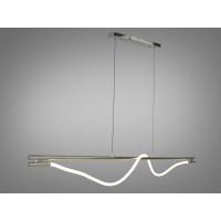 Доступна підвісна лед люстра Шланг для ресторану, 20W, срібна Diasha 9609-L1600CH