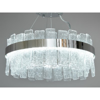 Представницька кришталева лед люстра на тросах, 110 Вт, хром Diasha 817/500CH
