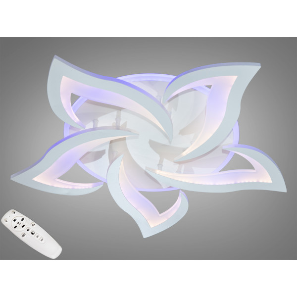 Сучасна світлодіодна люстра з пультом, димером, 75W, біла Diasha 8146/5WHLED3colordimmer