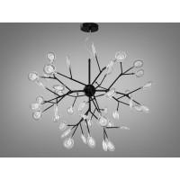 Декоративная люстра в зал 45 лампочки, чорна Diasha 887-45CBK